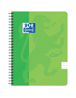 Oxford Touch Notizbuch A5+ liniert 70 Blatt 90g grün.