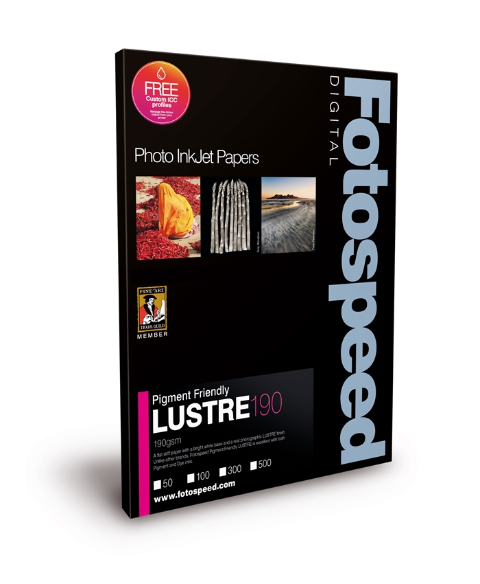 Fotospeed PF Lustre 190 g/m² - A3+, 300 g/m² sheet.