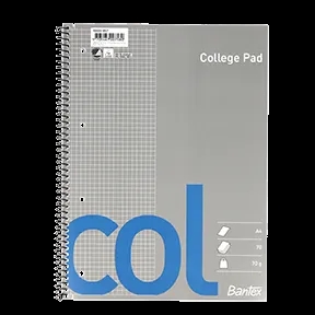 Bantex Col Collegeblock A4 kariert 4H 70 Blatt 70g