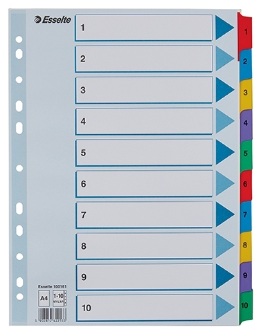 Esselte Register Mylar-Karton A4 1-10