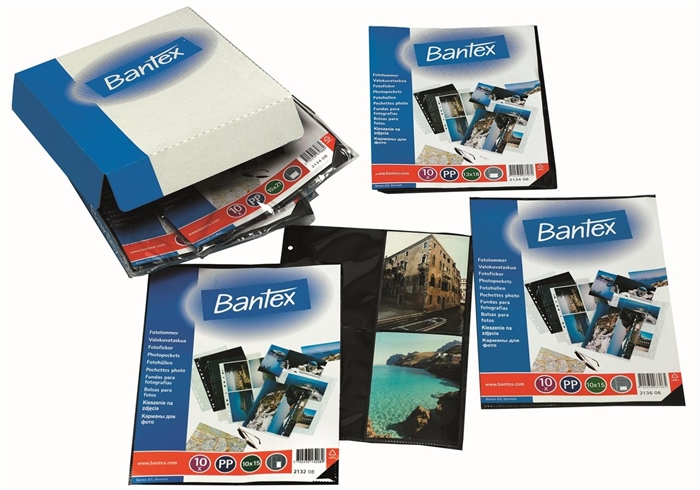 Bantex Fototasche 10x15 0,09mm Hochformat 8 Fotos schwarz (10)