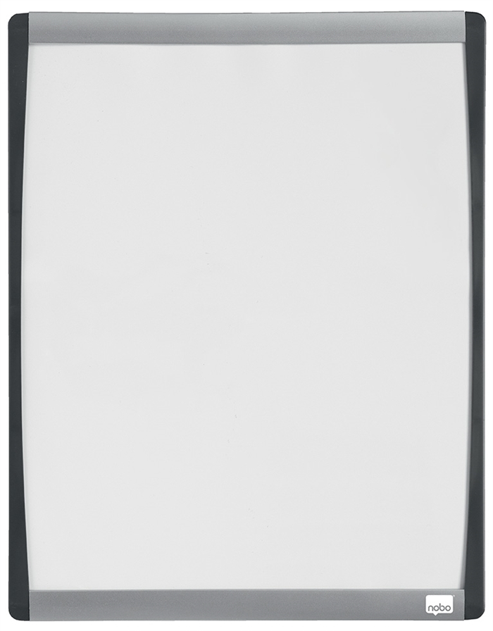 Nobo WB Tafel mit gebogenem Rahmen, weiß, 33,5x28cm.