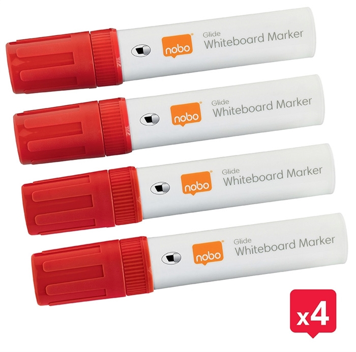 Nobo WB Marker Glide Jumbo schräg 10mm rot (4)