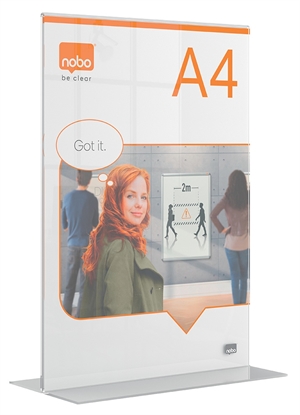 Nobo Schildhalter Premium Plus Acryl T-Ständer A4