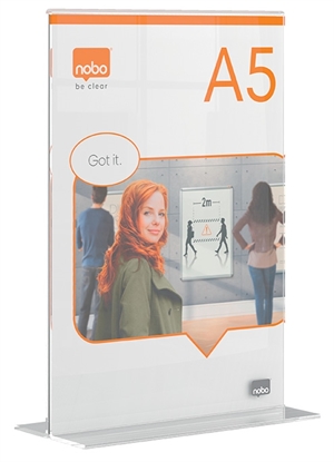 Nobo Sign Holder Premium Plus Acryl T-Ständer A5