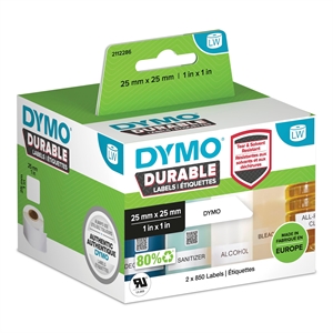 Dymo LabelWriter Langlebiges quadratisches Mehrzwecketikett 25 mm x 25 mm Stk.