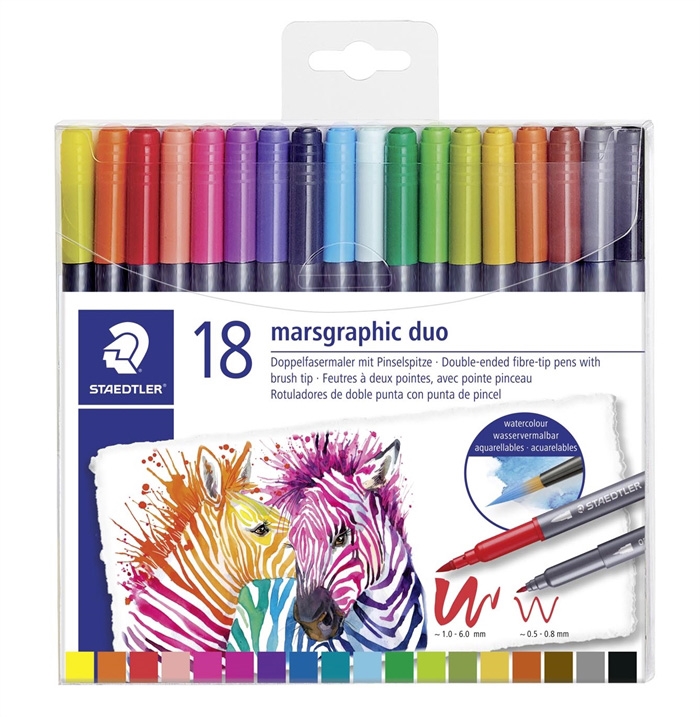 Staedtler Fiberpen Marsgraphic Duo Penseltuschen (18)