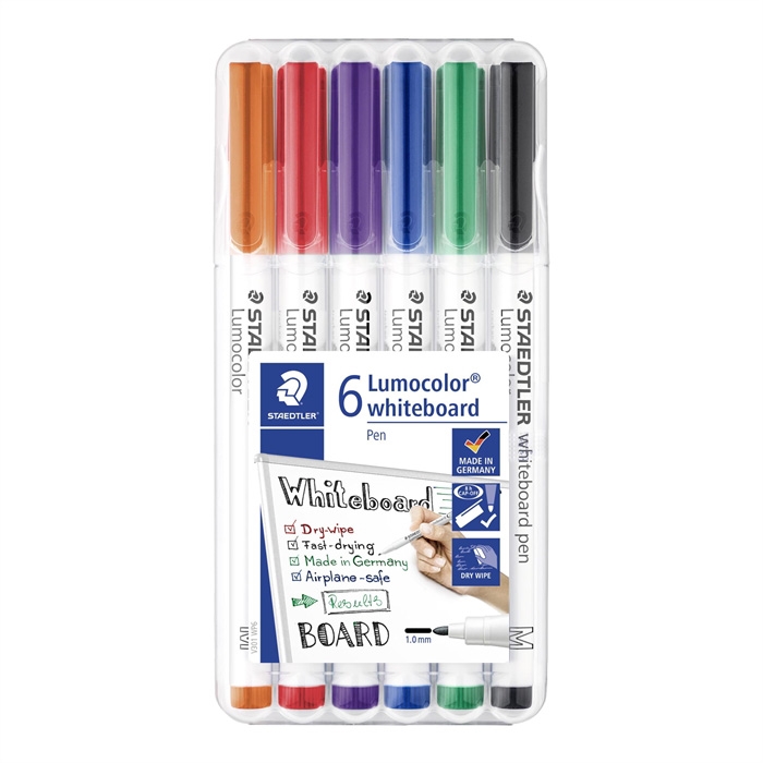 Staedtler WB Marker Lumocolor rund 1mm ass (6)