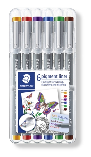 Staedtler Fineliner pigment liner 0,3mm Satz (6)