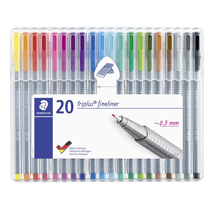 Staedtler Fineliner Triplus 0,3mm buntstifte (20)