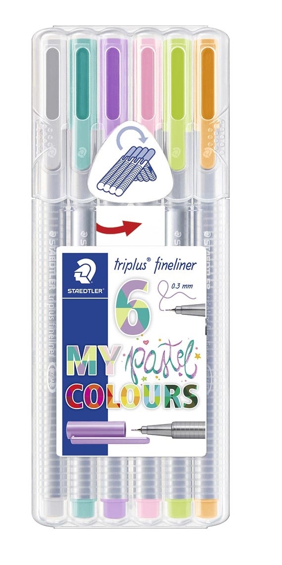 Staedtler Fineliner Triplus 0,3mm Pastel sortiert (6)