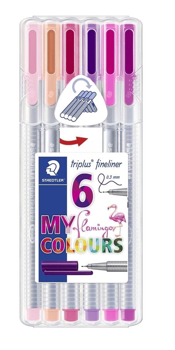 Staedtler Fineliner Triplus 0,3mm Flamingo Packung (6 Stück)