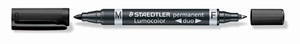 Staedtler Marker Lumocolor Duo Permanent 0,6-1,5mm schwarz