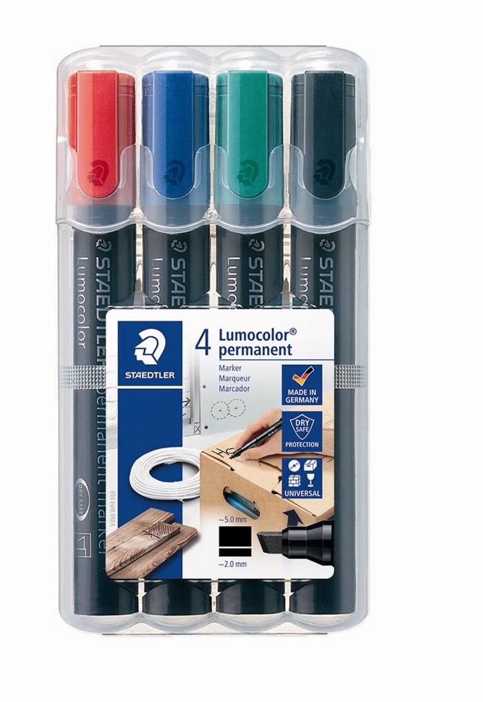 Staedtler Marker Lumocolor Perm schräg 2-5mm sortiert (4)