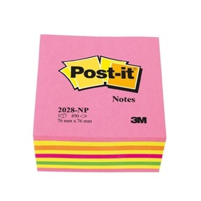 3M Post-it Notizen 76 x 76 mm, Kubusblock Lollipop pink