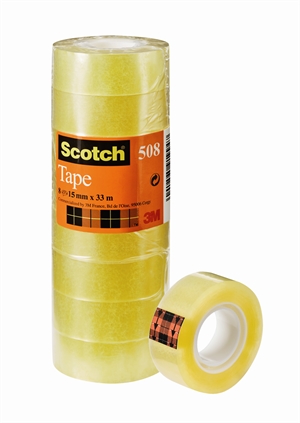 3M Klebeband Scotch 508 15mmx33m transparent (10)