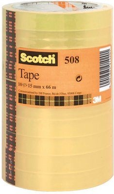 3M Klebeband Scotch 508 15mmx66m transparent (10 Stück)