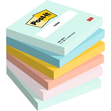 3M Post-it Beachside 76 x 76 mm, 100 Blatt - 6er Pack