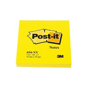 3M Post-it Notizen 76 x 76 mm, neon gelb
