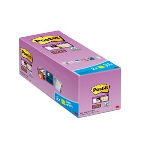 3M Post-it Haftnotizen super haftend 76 x 76 mm, gelb - 16er Pack