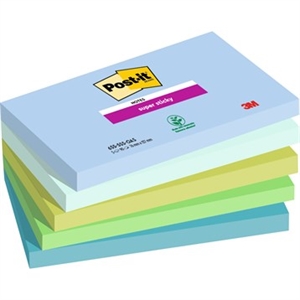 3M Post-it Notizzettel super haftend Oasis 76 x 127 mm, - 90 Blatt - 5 Packungen