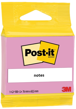 3M Post-it Pink 63,5 x 76 mm, 100 Blätter