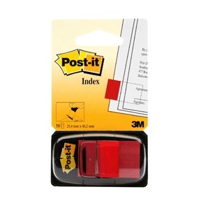 3M Post-it Registerkarten 25,4 x 43,2 mm, rot