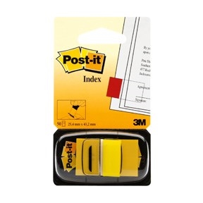 3M Post-it Register Tabs 25,4 x 43,2 mm, gelb