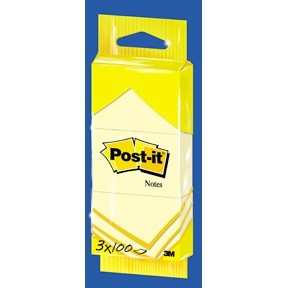 3M Post-it Notizen 38 x 51 mm, gelb - 3er Pack