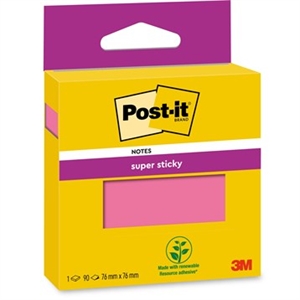 3M Post-it Haftnotizen super haftend pink 76 x 76 mm - 90 Blatt