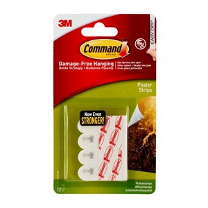 3M Command Plakatstrips, 12 Streifen