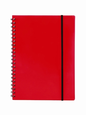 Büngers Notizbuch A4 Kunststoff mit rotem Drahtbinderücken