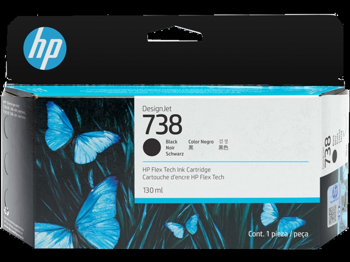 HP 738 130-ml schwarze DesignJet-Tintenpatrone