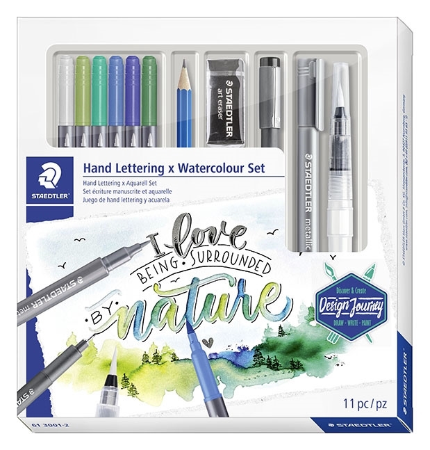 Staedtler Handlettering + Aquarellfarbenset, Sortiment (11)