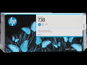 HP 738 300-ml Cyan DesignJet-Tintenpatrone