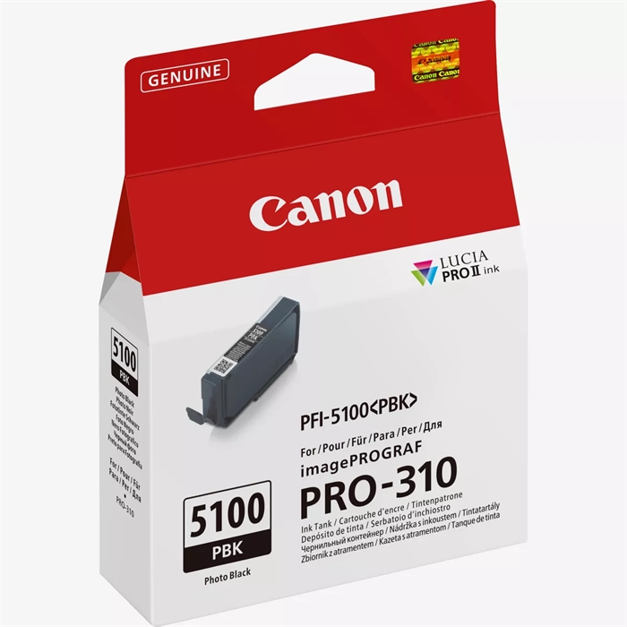 Canon Foto Schwarz PFI-5100PBK - 14,4 ml Tintenpatrone
