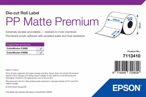 Epson PP Matte Label Premium, Gestanzte Etiketten, 102 x 51 mm ( 535 Etiketten )