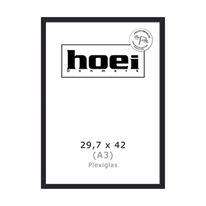 Sort Holzrahmen für Fotos und Poster 29,7 x 42 PLEXI cm ( A3 )