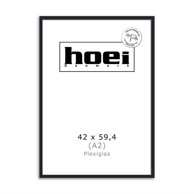 Sort Holzrahmen für Fotos und Poster 42 x 59,4 PLEXI cm (A2)