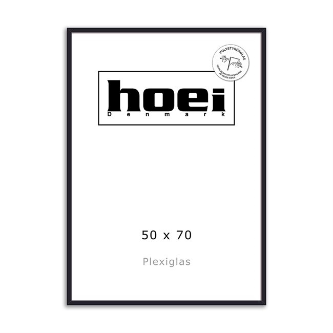 Sort Holzrahmen für Fotos und Poster 50 x 70 - PLEXI cm