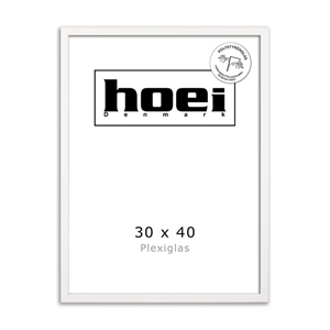 Weißer Holzrahmen für Fotos und Poster 30 x 40 - PLEXI cm