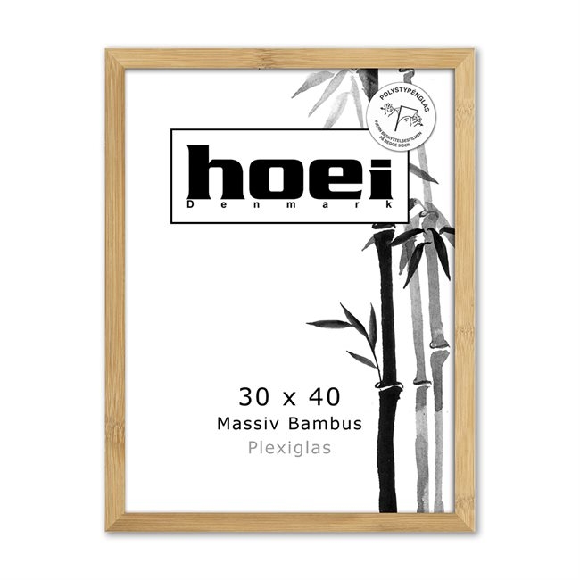 Bambus Holzrahmen für Fotos und Plakate 30 x 40 PLEXI cm