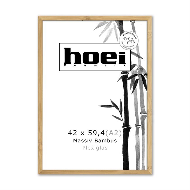 Bambus-Holzrahmen für Fotos und Poster 42 x 59,4 PLEXI A2 cm