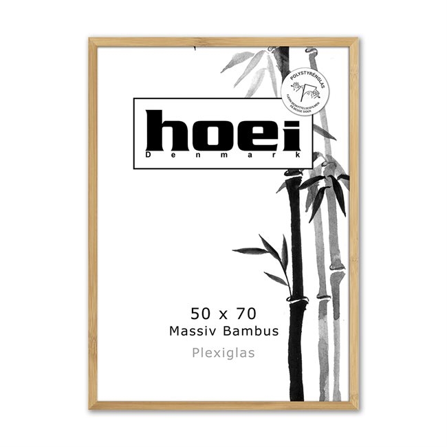 Bambus-Holzrahmen für Fotos und Poster 50 x 70 PLEXI cm