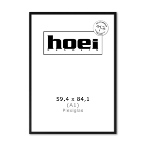 Sort Holzrahmen für Fotos und Poster 59,4 x 84,1 - A1 PLEXI cm