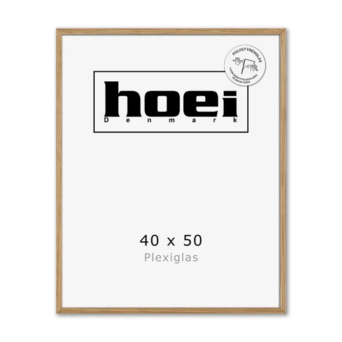 Massiver Eichenholzrahmen für Fotos und Plakate 40 x 50 PLEXI cm