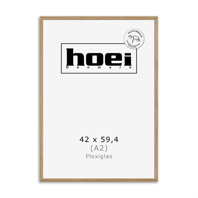 Massiver Eichenholzrahmen für Fotos und Poster 42 x 59,4 - A2 PLEXI cm
