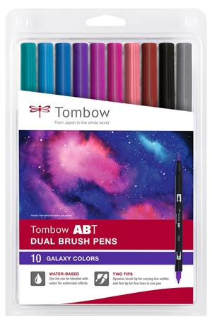 Tombow Marker ABT Dual Brush Galaxy Farben (10)
