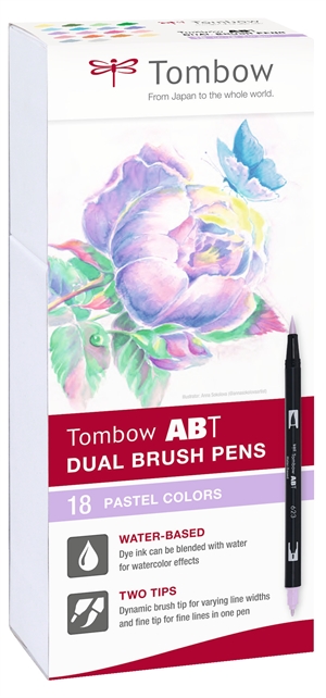 Tombow Marker ABT Dual Brush 18P-5 Pastel (18)