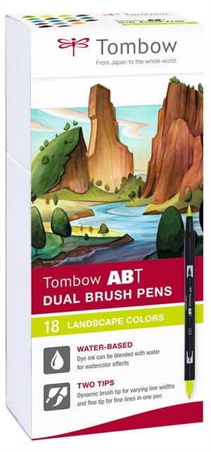 Tombow Marker ABT Dual Brush 18P-6 Landschaftskarton (18)